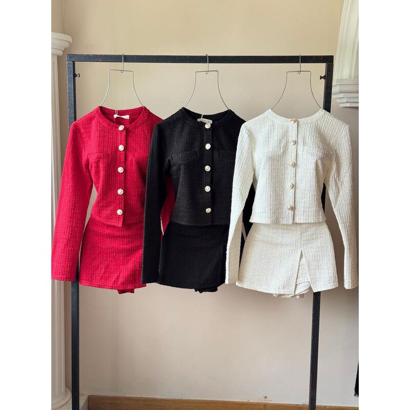 Conjunto tweed con brillos image number null