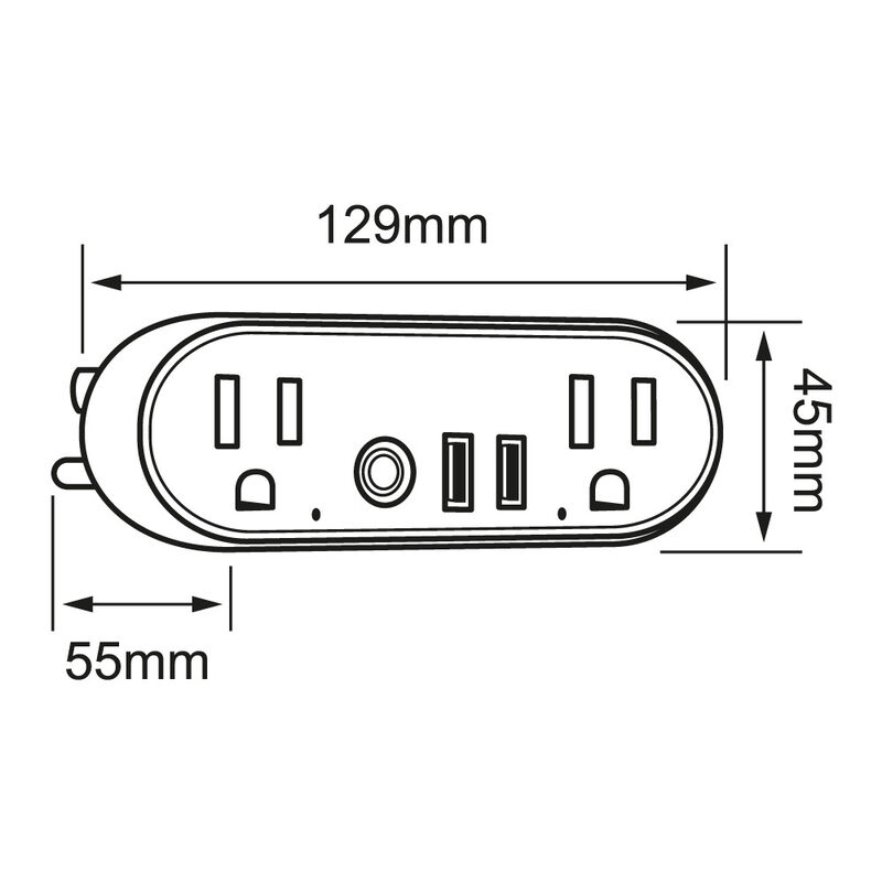 Enchufe Inteligente Doble Wi-Fi, 2 Puertos USB-... image number null