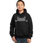 Sudadera Con Capucha Word Art Para Ni&ntilde;o - Gato Asom&aacute;ndose - Negro