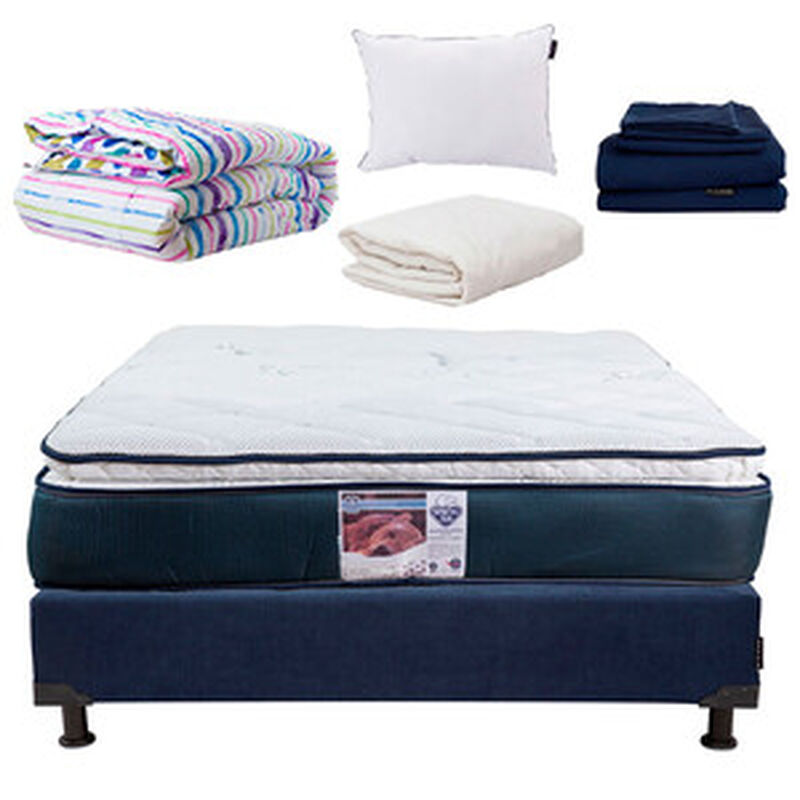 Colch&oacute;n Queen Size Spring Air M&oacute;naco+S&aacute;banas So... image number null