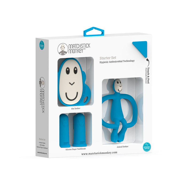 Set Inicial Mordederas Mono Azul image number null