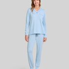 Pijama con Estampado de Topos Celeste