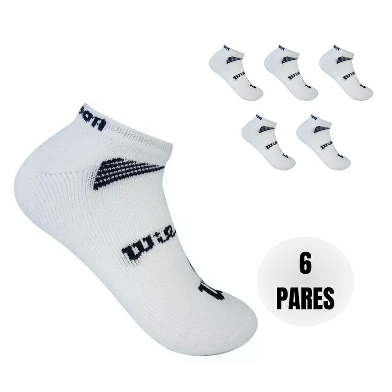 Wilson 6 Pares de Tines para Hombre, Color Blan... image number null