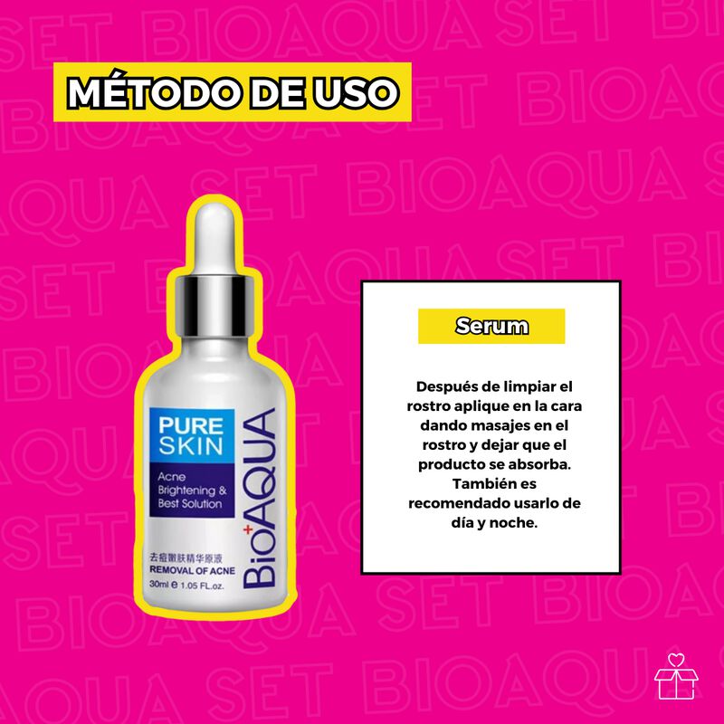 Set de 3 Pure Skin Bioaqua Retira Acn&eacute; Espinill... image number null