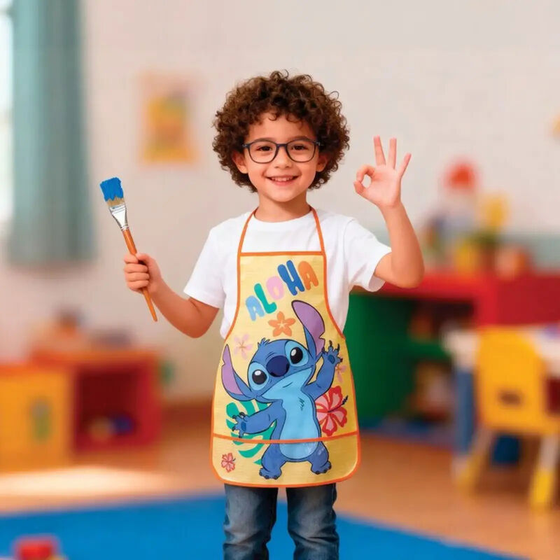 Mandil Infantil Bolsillo Impermeable Stitch Nar... image number null