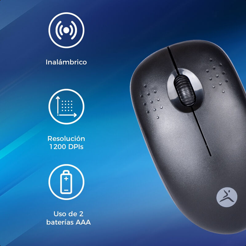 TechZone Pop Kit Black Teclado y Mouse Inal&aacute;mbr... image number null