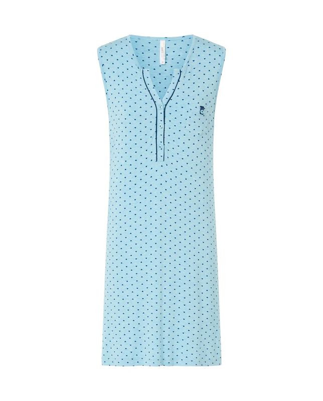 Camis&oacute;n Corto con Estampado de Corazones Turque... image number null