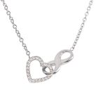 Collar Mujer Coraz&oacute;n Infinito Zirconias Regalo Novia Luckyly