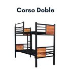 Litera Individual Corso Color Negro Parota Base Para Colch&oacute;n Con Cabecera