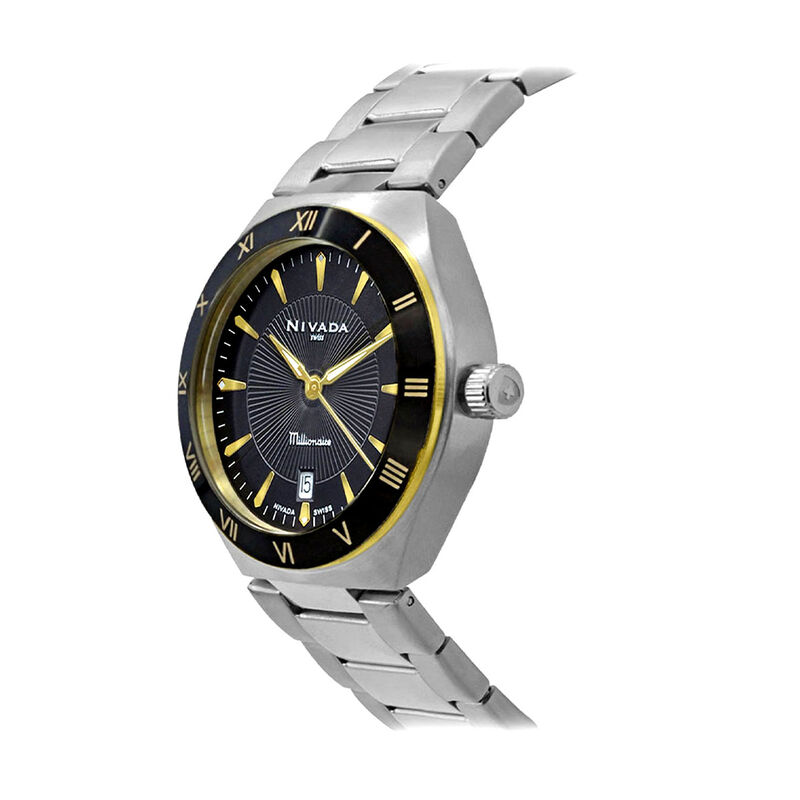 Reloj Nivada Millionaire Dama Ac/Ac Carat. Negr... image number null