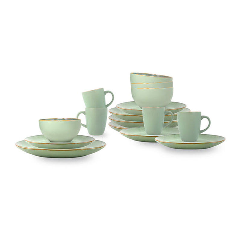Vajilla Vilma para 4 Personas &ndash; Cer&aacute;mica Verde ... image number null