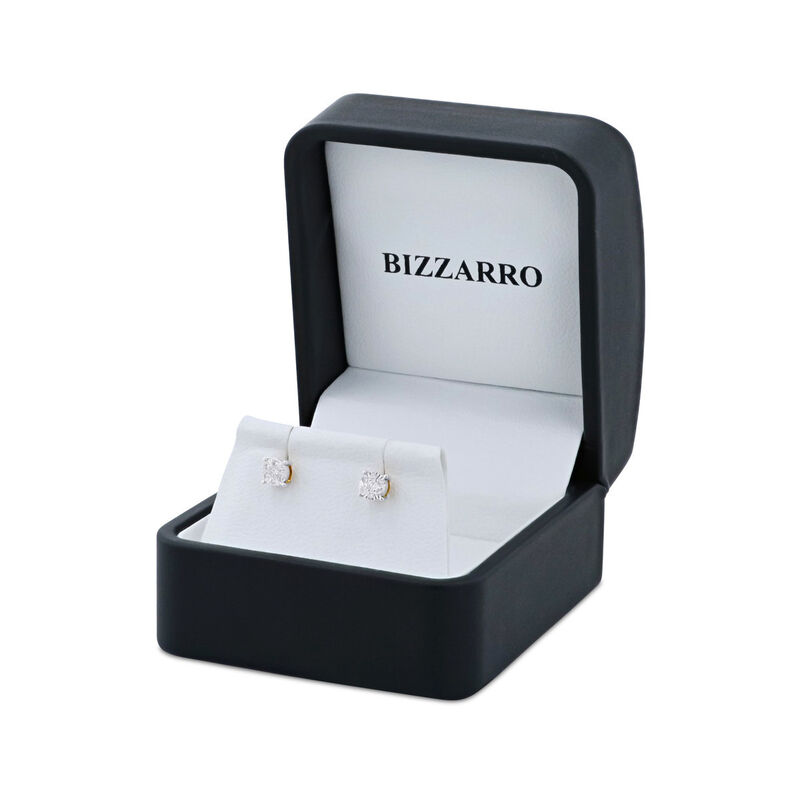 Aretes De Oro Amarillo Con Platinado 10K Con 9P... image number null