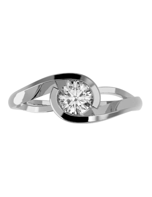 Anillo de Compromiso en Oro de 10K con Circonia... image number null