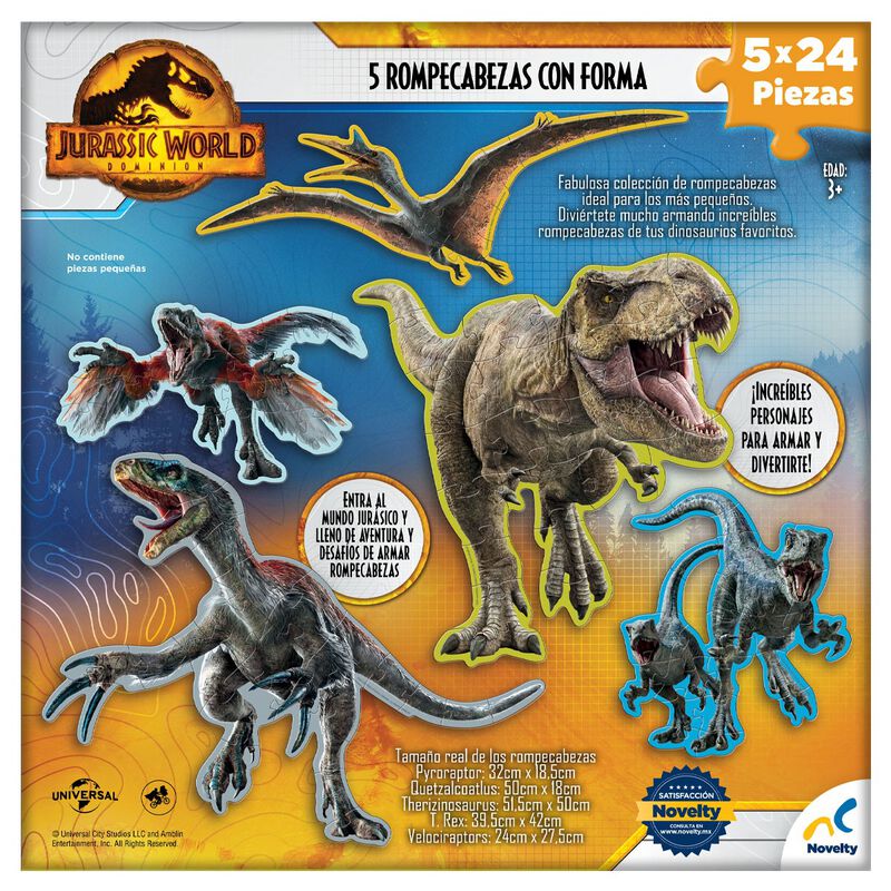 5 Rompecabezas con Forma Jurassic World Dominio... image number null
