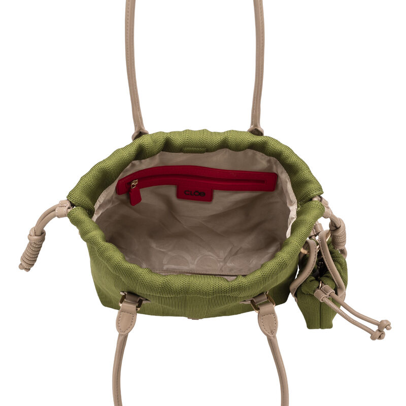 Bolsa Tote Textil Con Charm De Mini Bolsa Color... image number null