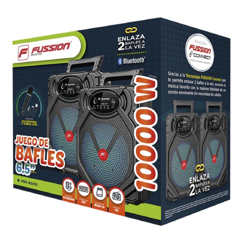 Kit 2 Bafles Amplificados Fussion PBS-65015 6.5... image number null