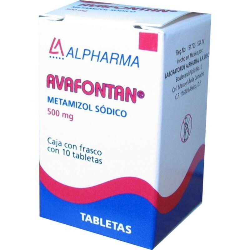 Avafontan 10 Tabs 500Mg 500mg caja con frasco c... image number null