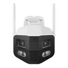 Cámara de seguridad Wi-Fi / Ethernet panorómica 180° de doble lente 2 Mpx + 2 Mpx fija, para exterio
