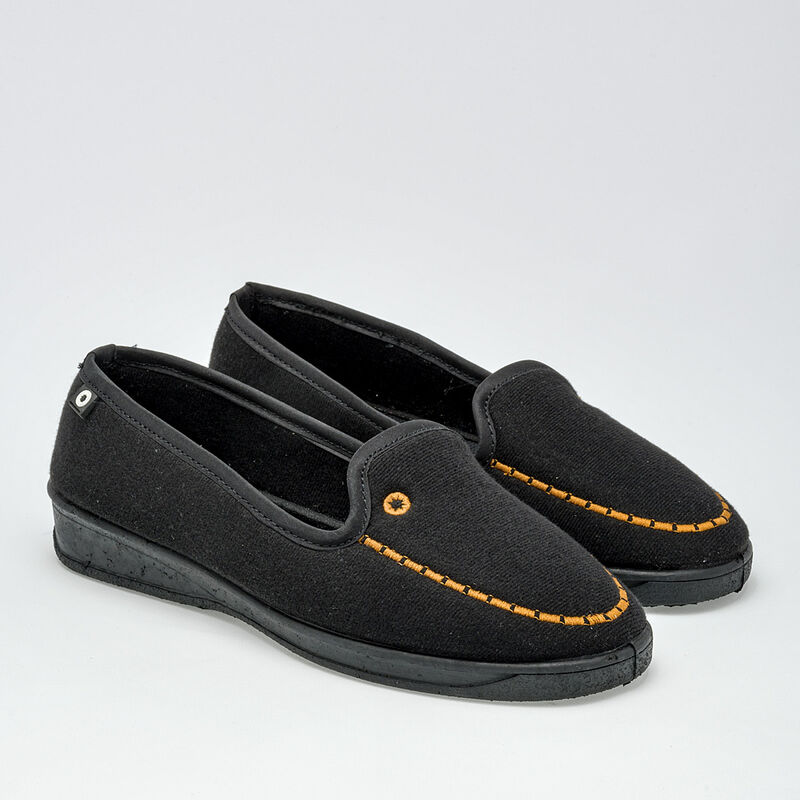Mora Confort Pantufla para mujer negro camel image number null