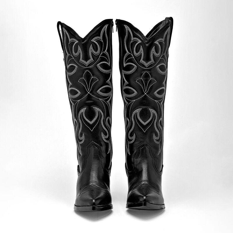 Moramora bota tac&oacute;n para mujer  negro cod 13975... image number null