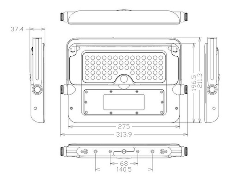 L&aacute;mpara Solar Led 10 W Luz Fria Bater&iacute;a Integra... image number null
