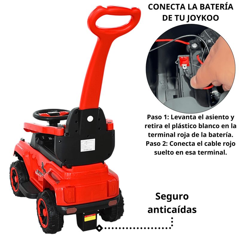 Montable El&eacute;ctrico para Ni&ntilde;os H&iacute;brido con Bast&oacute;... image number null