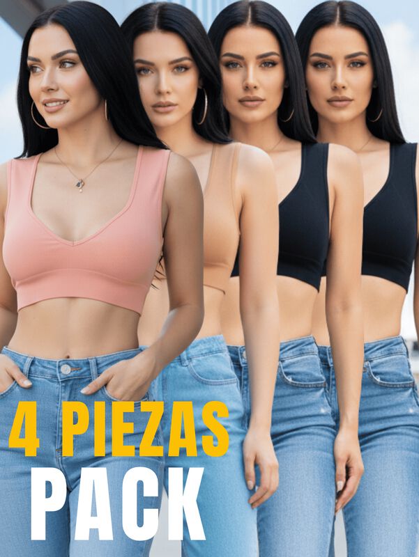 Pack de 4 Tops De Mujer Deportivos Y Casuales T... image number null