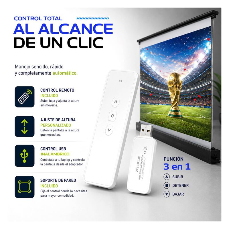 Pantalla Proyector Pull Up Ultracontraste 72'/8... image number null