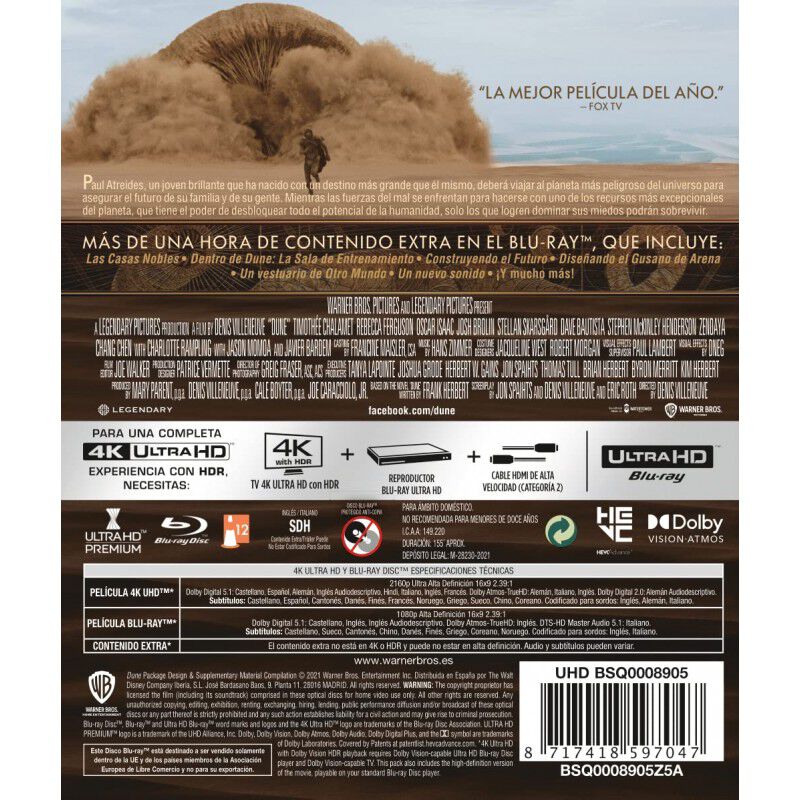 Dune [4k Uhd,blu-ray] (2021) image number null