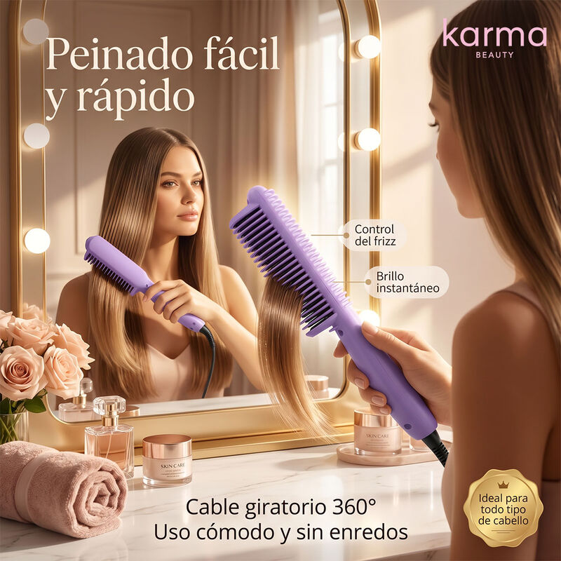 Mini Cepillo Alisador Karma Beauty Serenity image number null