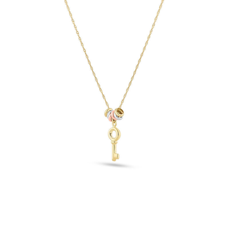 Dije Con Cadena De Oro Florentino 14K Con Llave... image number null