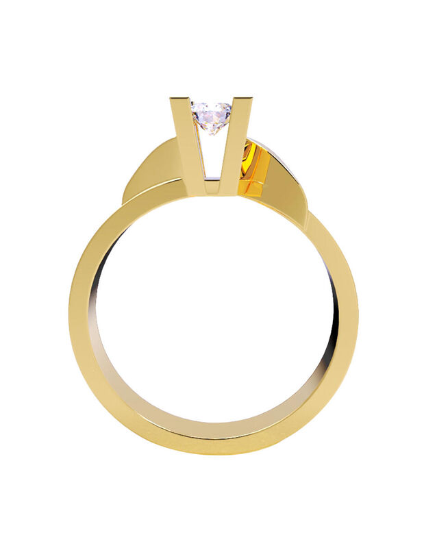 Anillo de Compromiso de 14K con Diamante de Lab... image number null