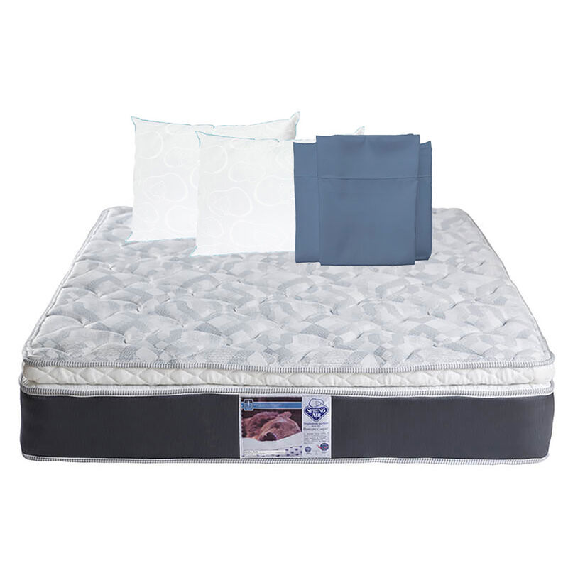 Colchón Queen Size Spring Air Marte +  2 Almoha... image number null