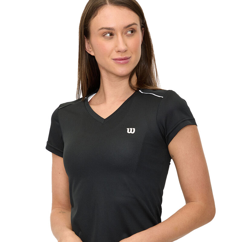 Playera deportiva Wilson para mujer NEGRO MD image number null