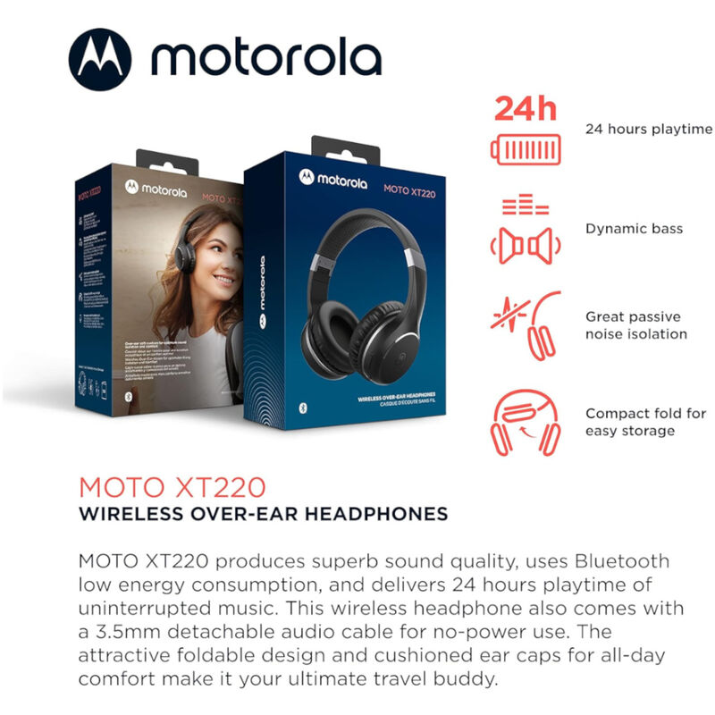 Audífonos Inalámbricos Over-ear Motorola 24 hrs... image number null