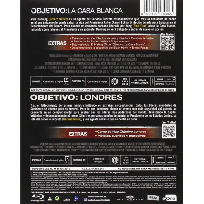Pack Objetivo La Casa Blanca + Objetivo Londres... image number null