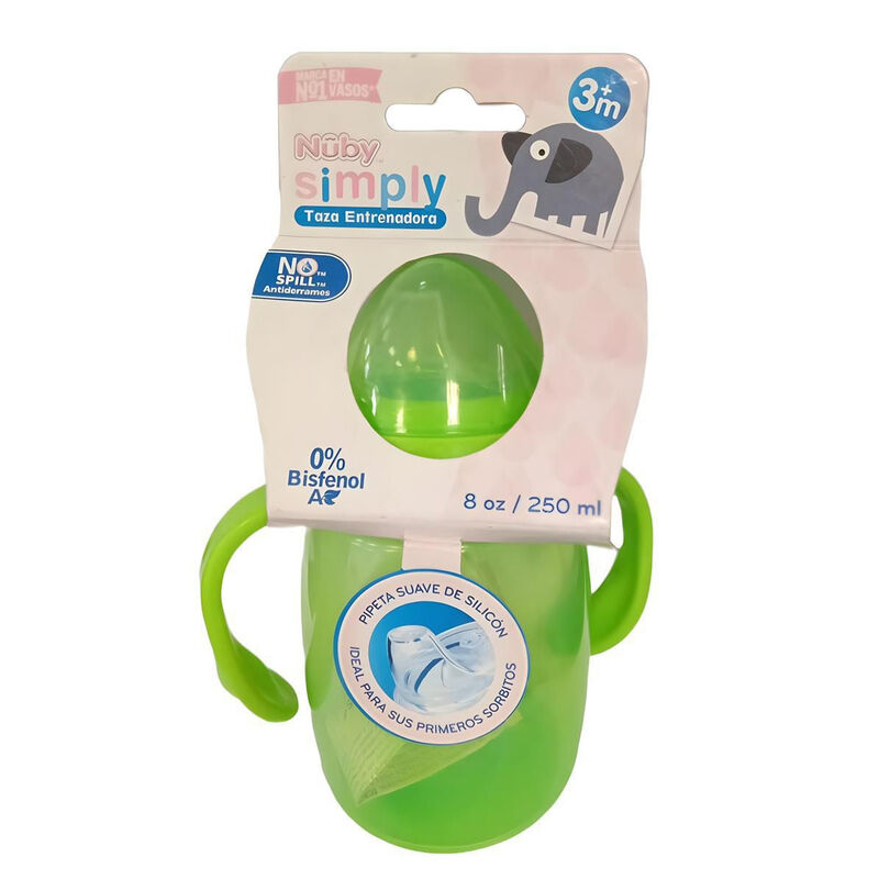 Taza Inclinada Nuby Simply 8oz Verde image number null