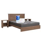 Set Recámara Paty, Recámara Ferrero + Colchón en Caja ATLAS NOVA + 2 Almohadas