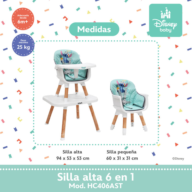 Silla Alta Periquera Para Bebe Mila 6 En 1 Aloh... image number null