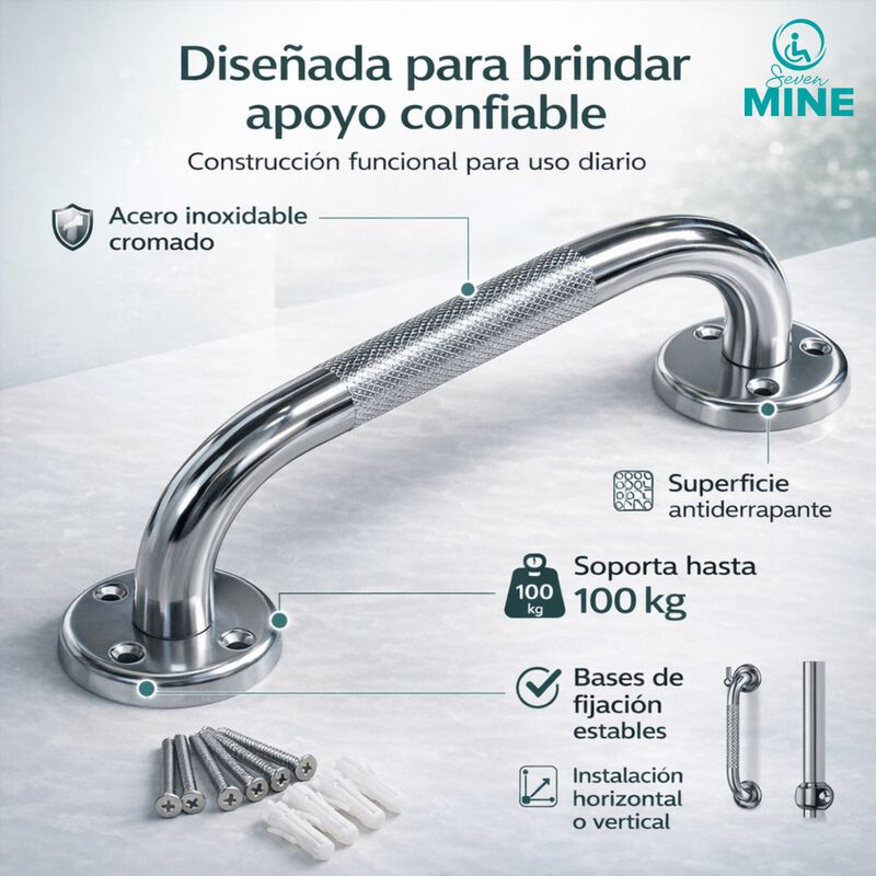 Barra Seguridad Ba&ntilde;o 12 Pulgadas (31cm) Acero I... image number null