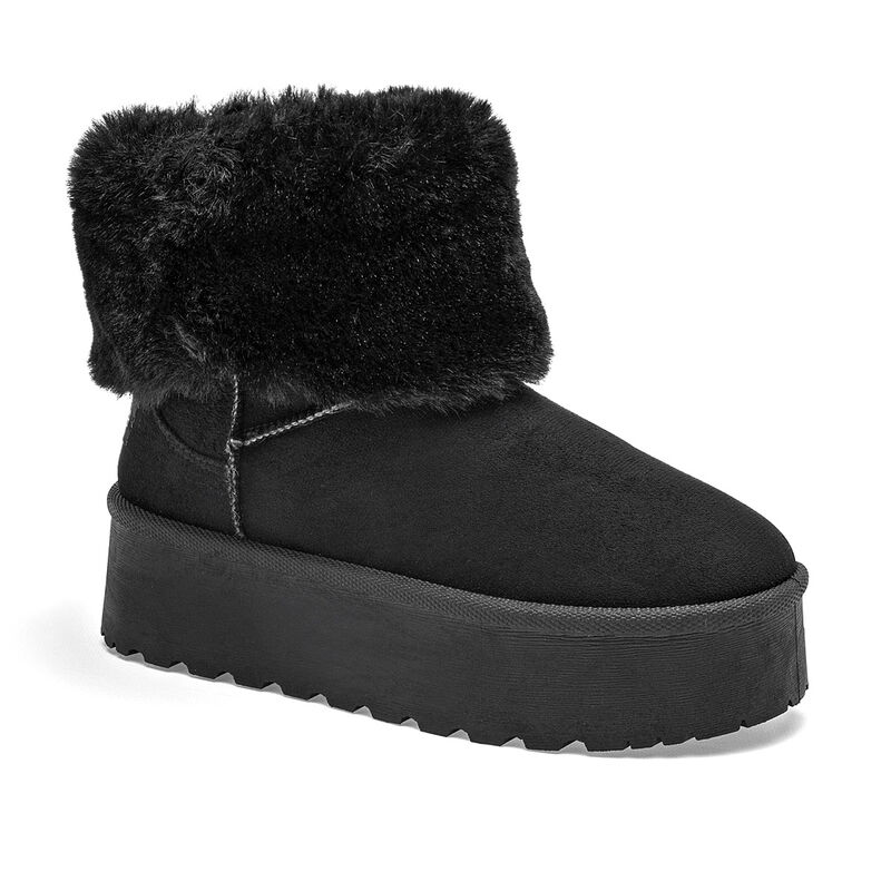 Moramora Bota con peluche para mujer negro image number null