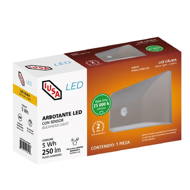 Arbotante Led De 5 W Con Sensor image number null