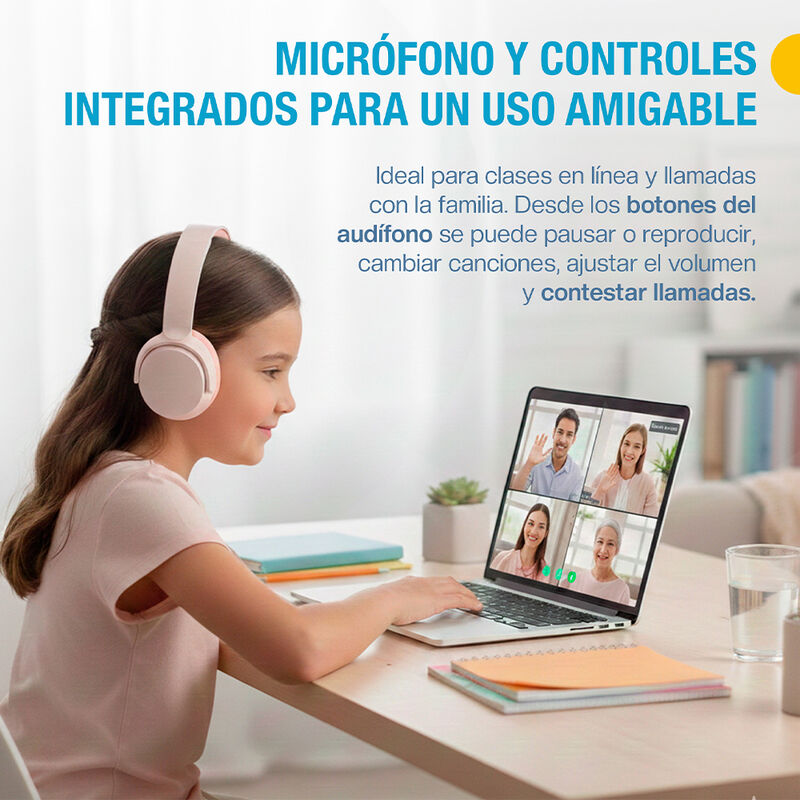 Aud&iacute;fonos Inal&aacute;mbricos para Ni&ntilde;os, Diadema con ... image number null