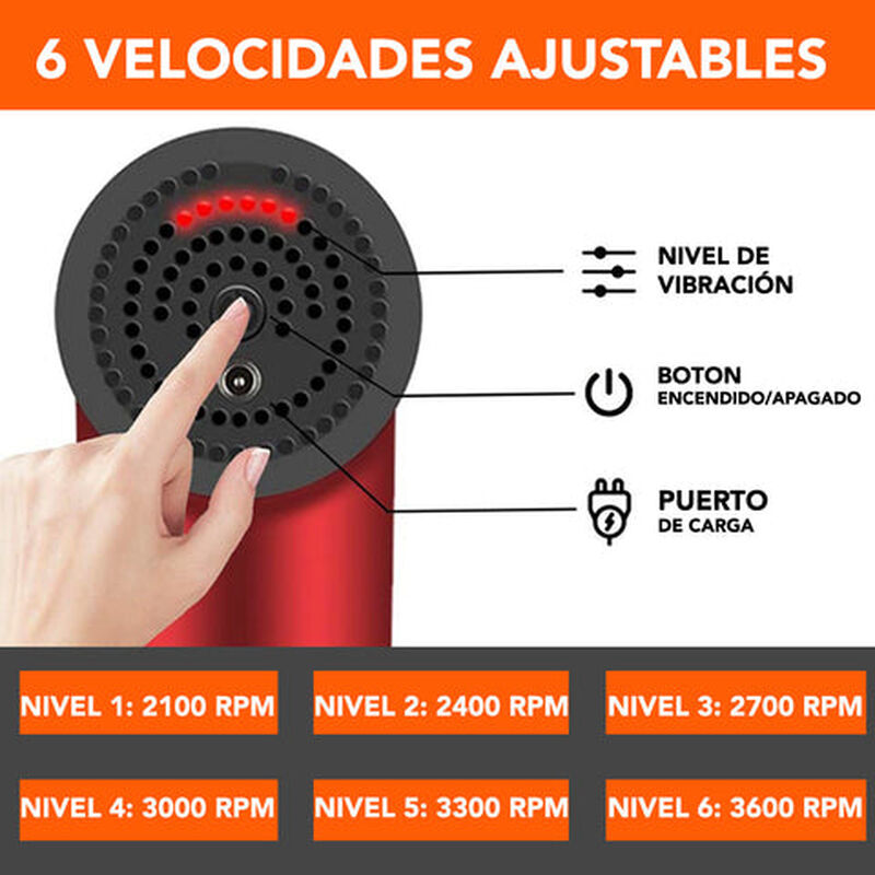 Masajeador Muscular Brandtrendy con 4 cabezales... image number null