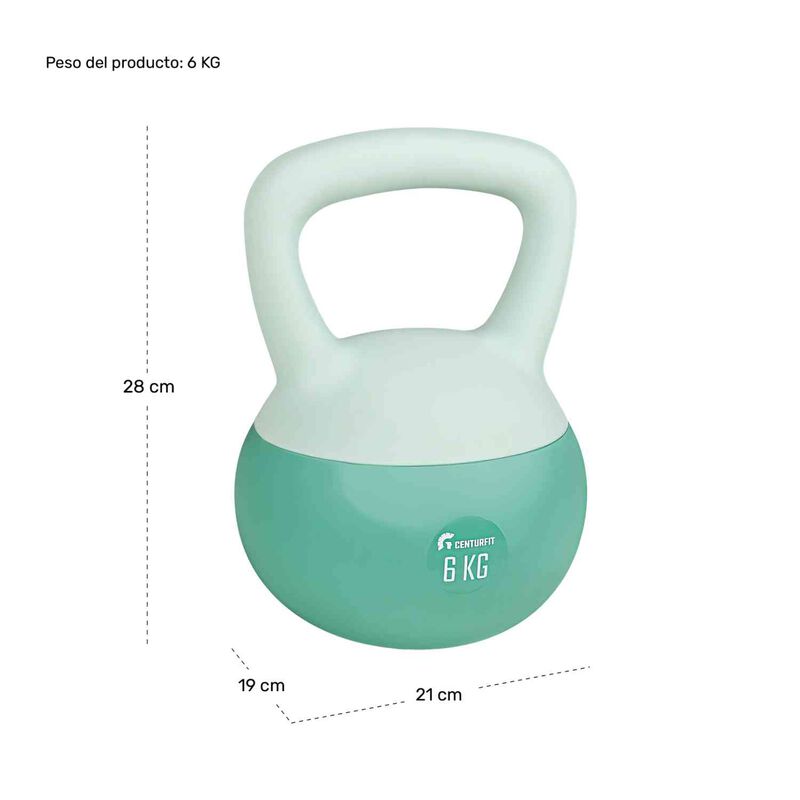 Set Kit Pesas Rusas Kettlebell 4 6 8 10 Kg Colo... image number null