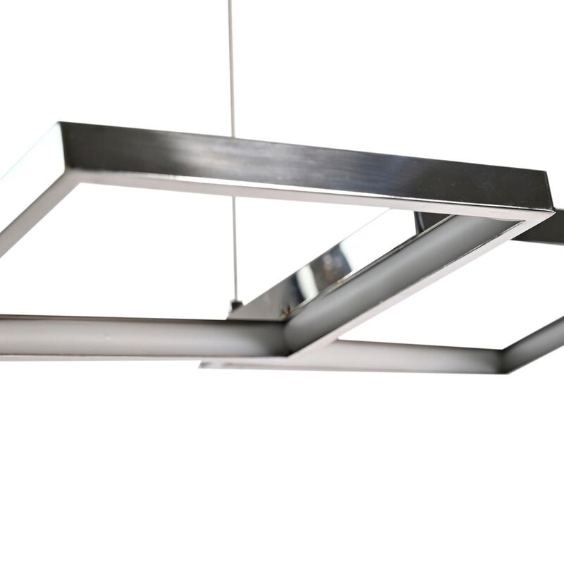 Candil Suspendido De Led 5 Cuadros Cromado image number null