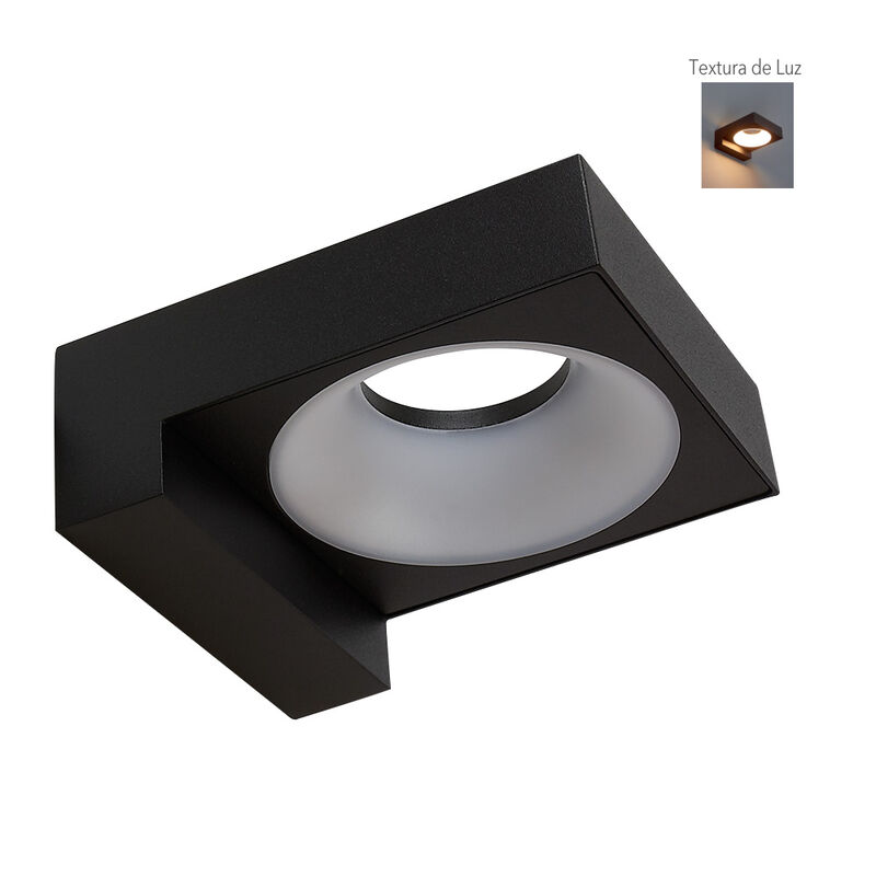 Lampara Sobreponer En Muro Negro 8w Luz Suave C... image number null