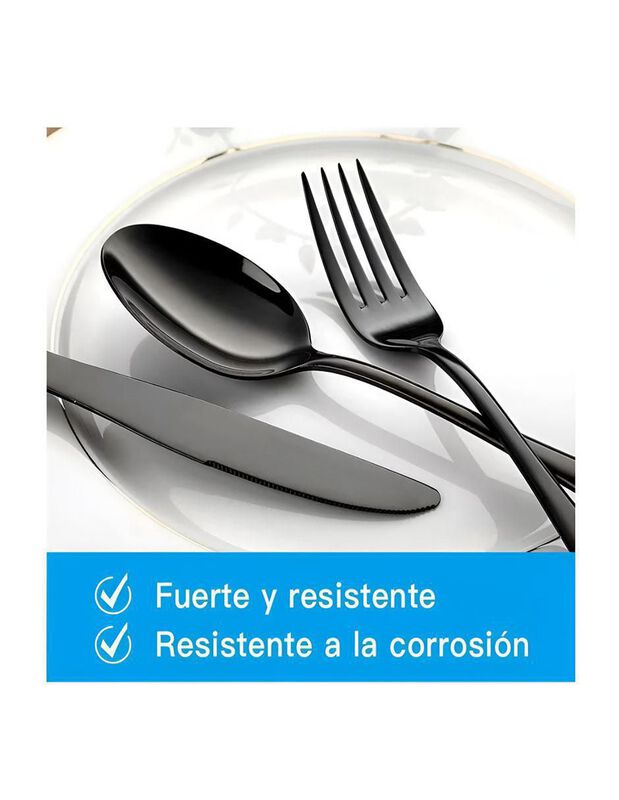 Set cubiertos Casa BIU de acero inoxidable 30 p... image number null