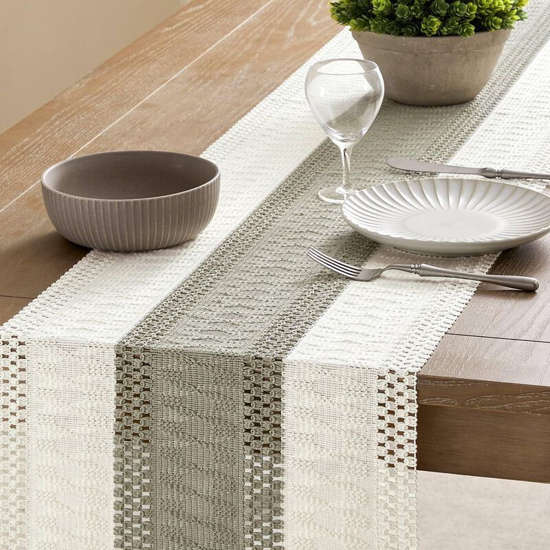Camino De Mesa Zeemart, Estilo Macram&eacute;, Bicolor... image number null