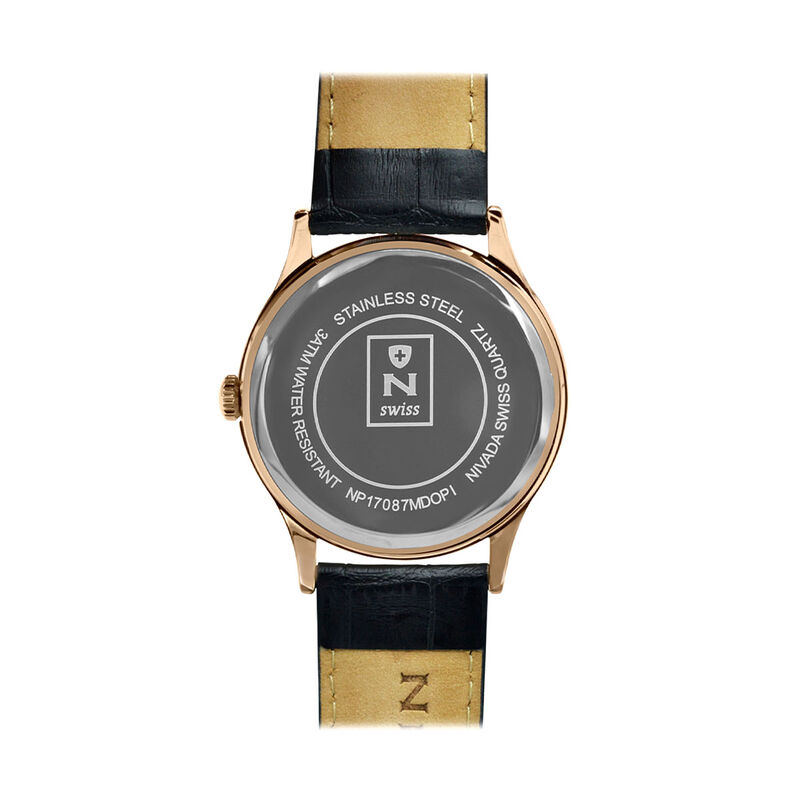 Reloj Nivada Executive Caballero Dorado Blanco ... image number null